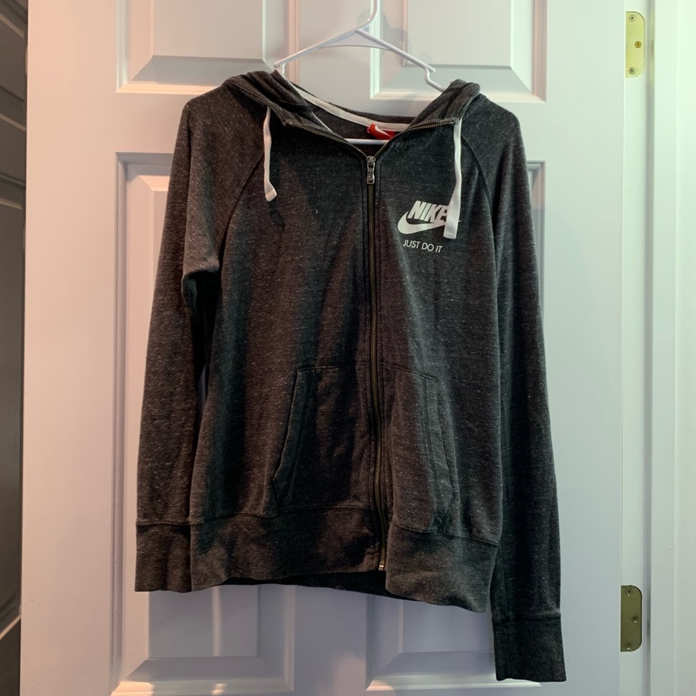 Gray nike zip up